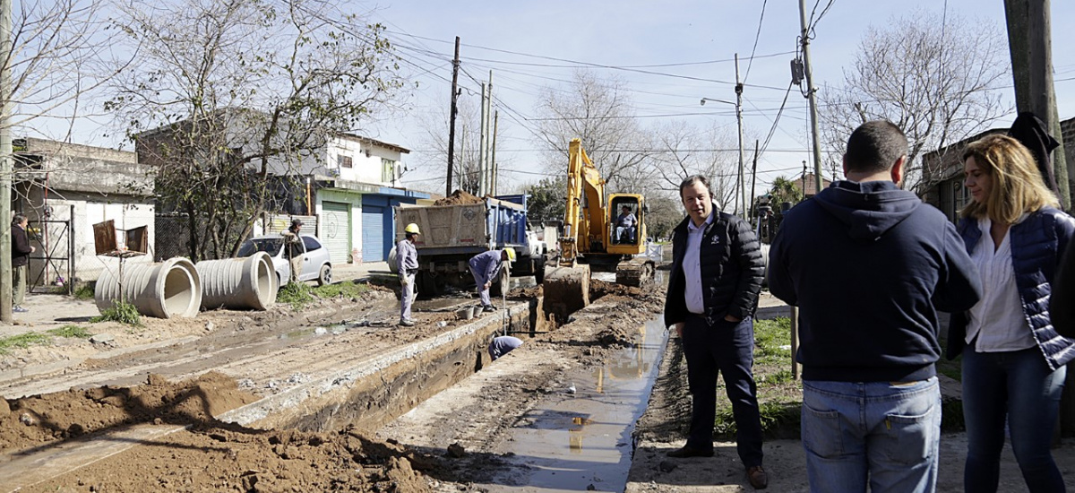 Avanzan importantes obras hidráulicas en Alte Brown