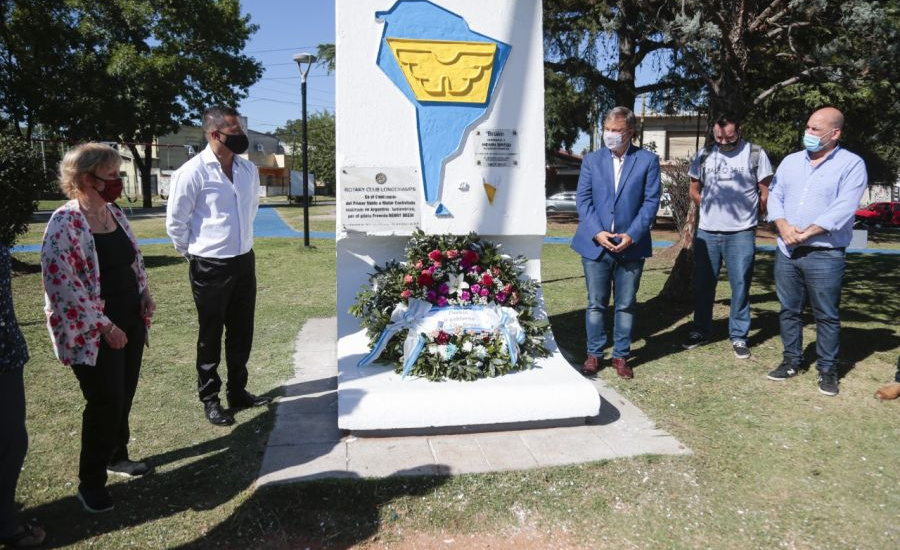 Cascallares encabezó en Longchamps acto por  el 111° aniversario del primer vuelo mecanizado