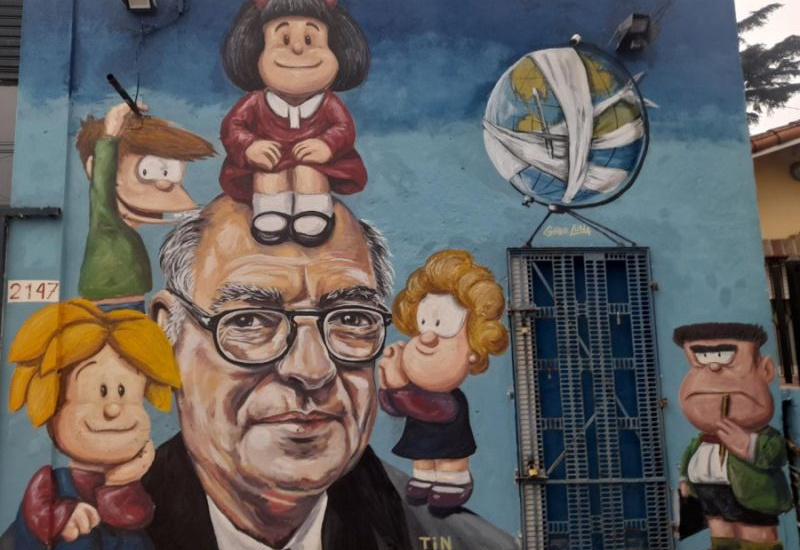 A 90 años de su nacimiento, el Municipio homenajeó a Quino con un mural en Mármol