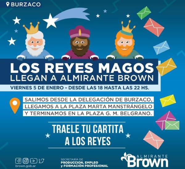 Los Reyes Magos recorren las calles de Almirante Brown