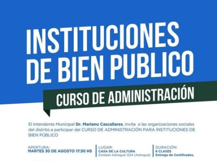 Curso de administración de entidades de bien público
